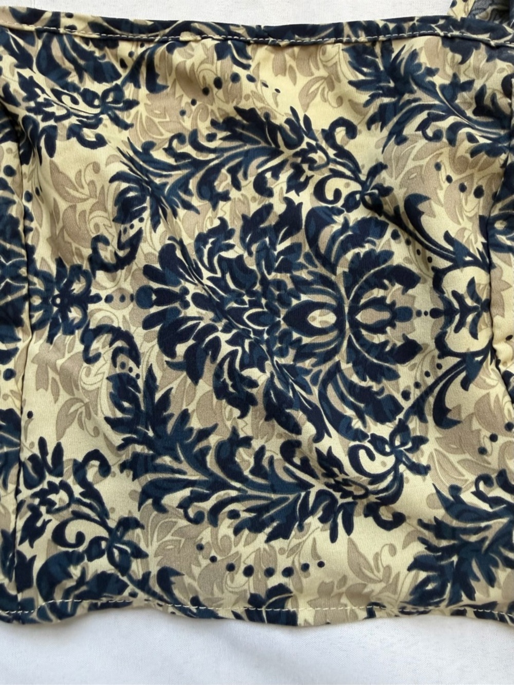90s Style Blue Floral Corset Crop Top Festival Boho Medium - Picture 3 of 11